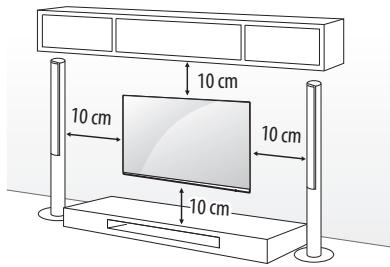 LG 55C7V,  O55B7V,  O65B7V - Fixation du support mural - 1