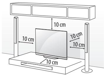 LG 55C7V,  O55B7V,  O65B7V - Mounting on a table - 1