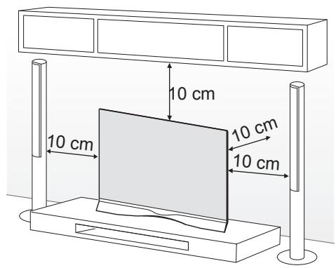 LG 55EA9709 - Montage auf einem Tisch - 1