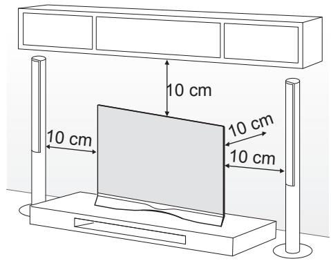 LG 55EA9709 - Mounting on a table - 1