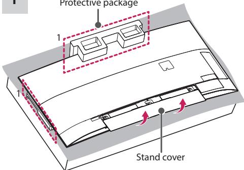 LG 55EG960V,  65EG960V - Attaching the stand - 1