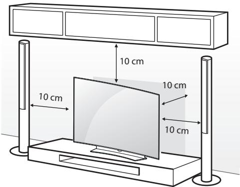 LG 55EG960V, 65EG960V - Installation sur une table - 1