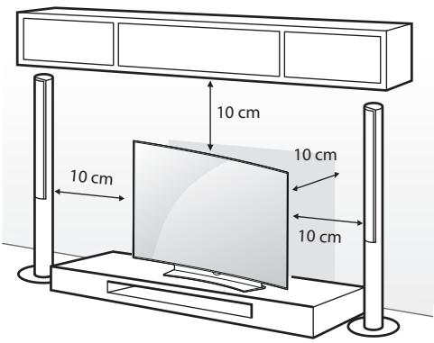 LG 55EG960V, 65EG960V - Montagem numa mesa - 1