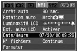 CANON EOS 400D - Ménu réglage de la date et de l'heure - 1