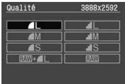 CANON EOS 400D - MENU réglage de la qualité d'enregistrement des images - 2
