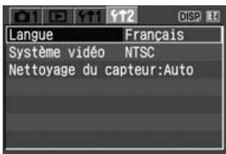 CANON EOS 400D - MENU choisir la langue d'interface - 1