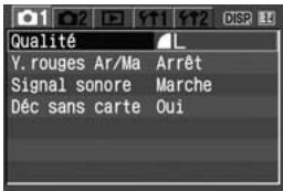 CANON EOS 400D - MENU réglage de la qualité d'enregistrement des images - 1