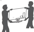 LG 55UH605V - Lifting and moving the TV - 3