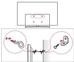LG 55UH605V - Securing the TV to a wall - 1