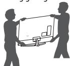 LG 55UH605V - Anheben und Bewegen des TV-Gerätes - 3