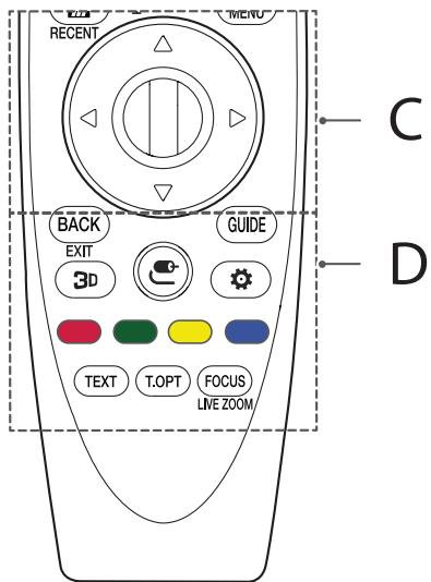 LG 55UH605V - Fonctions de la télécommande magic remote - 7