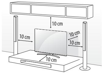 LG 55UH615V,  65UH615V - Installation sur une table - 1