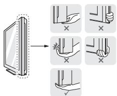 LG 65C7V,  55C7V - Lifting and moving the TV - 2
