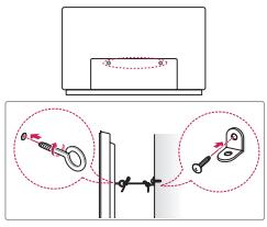 LG 65C7V,  55C7V - Fixar a TV numa parede - 1