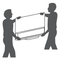 LG 65C7V,  55C7V - Anheben und Bewegen des TV-Gerätes - 3