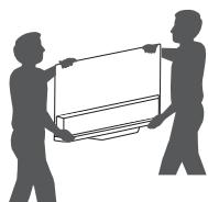 LG 65C7V,  55C7V - Lifting and moving the TV - 3