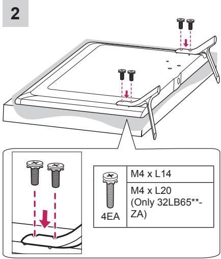 LG 65LB730V - Attaching the stand - 2