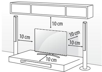 LG 65W7 - Montage auf einem Tisch - 1