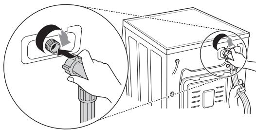 LG F51K24WH - Raccordement d'un tuyau au lave-linge - 1