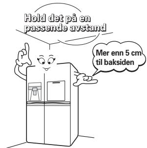 LG GSL545NSYZ - Plassering av kjøleskapet - 1