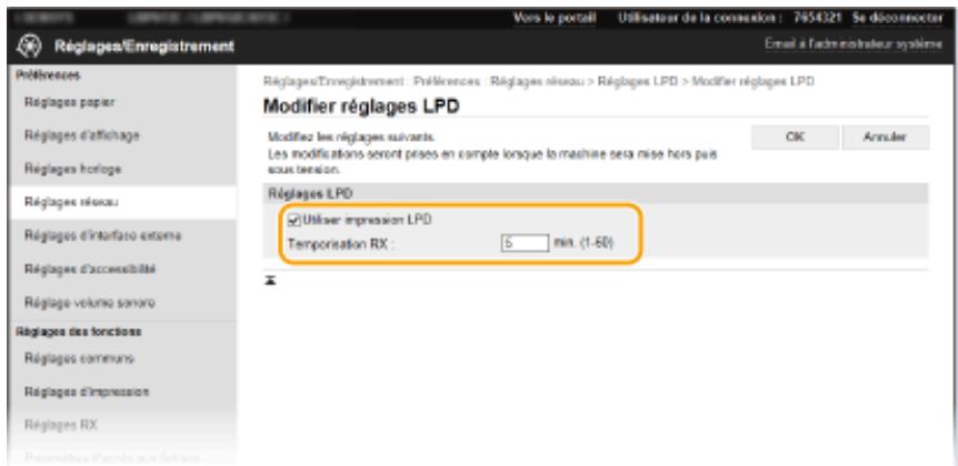 CANON I-SENSYS LBP653CDW - ■Configuration de LPD ou RAW - 1