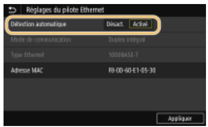 CANON I-SENSYS LBP653CDW - Configuration des réglages Ethernet - 2