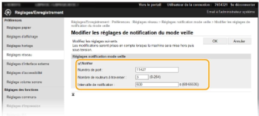 CANON I-SENSYS LBP653CDW - ■ Notification d'un logiciel de gestion des péripériques de l'alimentation de l'appareil - 1