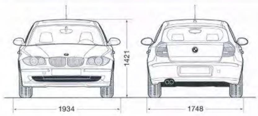 BMW SERIE 1 2011 - Dimensions - 1