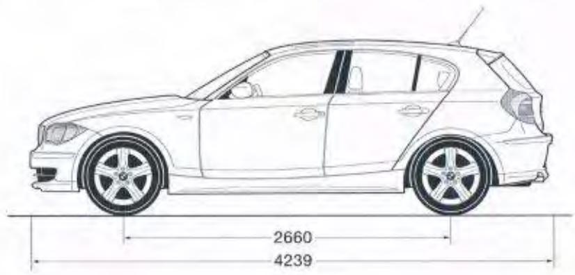 BMW SERIE 1 2011 - Dimensions - 2