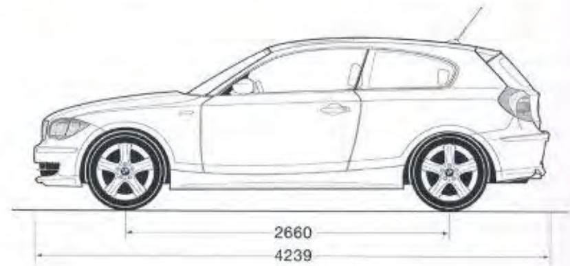 BMW SERIE 1 2011 - Dimensions - 3