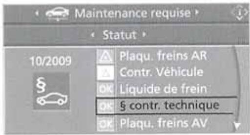 BMW X3 2006 - Saisir les échéances des contrôles obligatoires* - 1