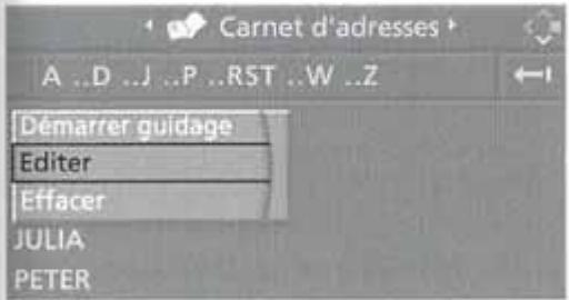 BMW X3 2006 - Modification de destinations du carnet d'adresses - 1