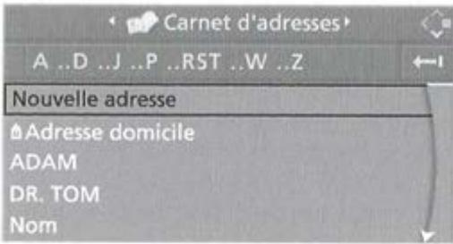 BMW X3 2006 - Mémorisation de destinations dans le carnet - 1