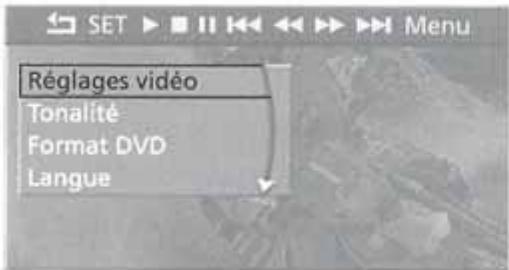 BMW X3 2006 - Réglages pour la lecture d'un DVD - 1