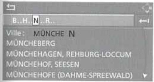 BMW X3 2006 - Saisie du lieu de destination par son nom - 2