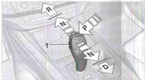 BMW X3 2006 - Engagement des positions de la boite de vitesse - 1
