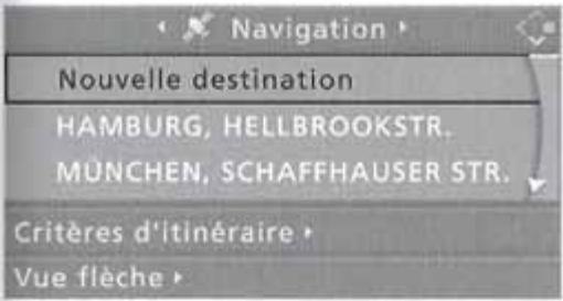 BMW X3 2006 - Selection de la destination sur une carte - 1