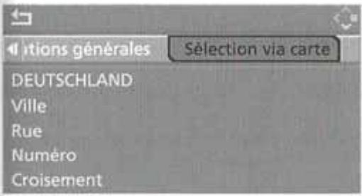 BMW X3 2006 - Selection de la destination sur une carte - 2