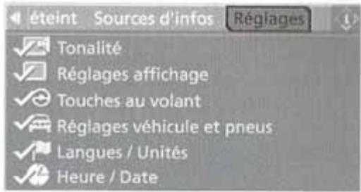BMW X3 2006 - Activation/désactivation de la réception des informations routières - 1