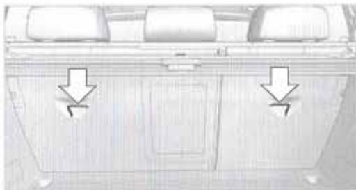 BMW X5 2006 - Points d'ancrage pour sangle de retenue ISOFIX supérieure - 1