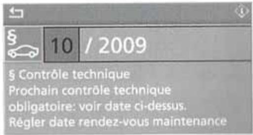 BMW X5 2006 - Saisir les échéances des contrôles obligatoires* - 2