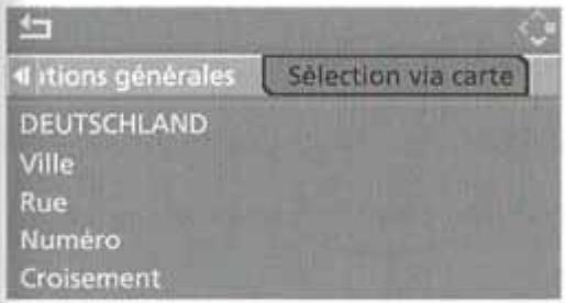 BMW X5 2006 - Selection de la destination sur une carte - 2