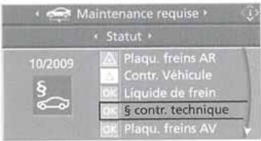 BMW X5 2006 - Saisir les échéances des contrôles obligatoires* - 1