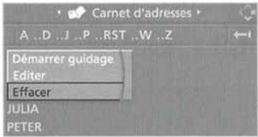 BMW X5 2006 - Effacement individuel de destinations du carnet d'adresses - 1