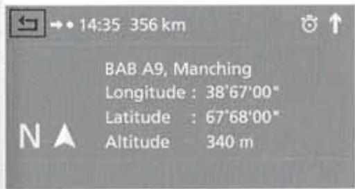 BMW X5 2006 - Affichage de la position actuelle du vehicule* - 2