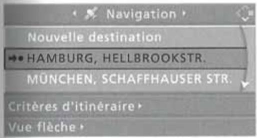 BMW X5 2006 - Liste de destinations - 1