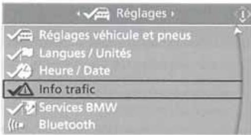 BMW X5 2006 - Selection de I'emetteur TMC - 2