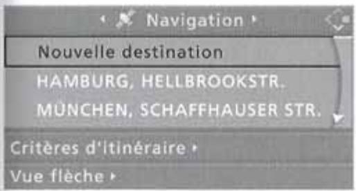BMW X5 2006 - Selection de la destination sur une carte - 1