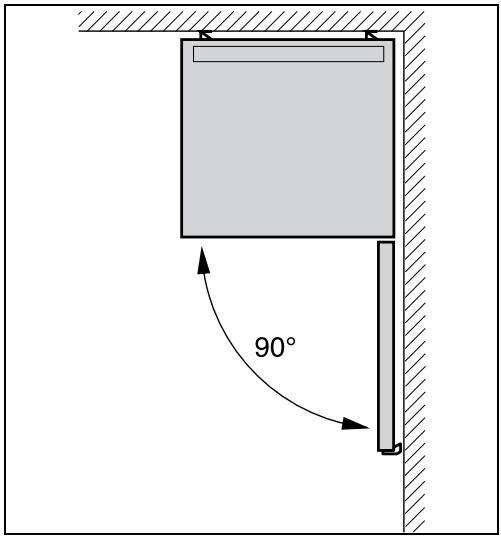 BOSCH GSN 36VW30G/03  - INSTALLATION INSTRUCTIONS - Etäisyys seinään - 1