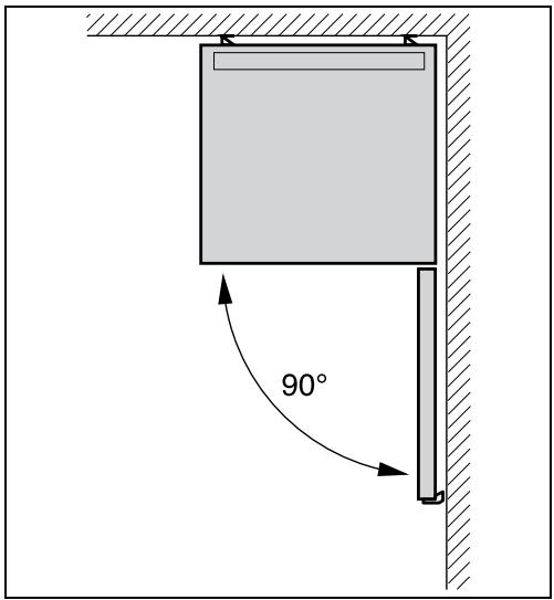 BOSCH GSN 36VW30G/03  - INSTALLATION INSTRUCTIONS - Distência em relação à parede - 1